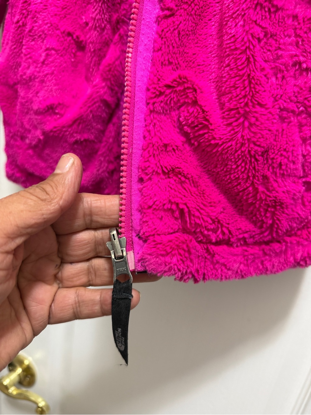 The North Face double sided Black nd hot pink Jacket with side pockets. Soft - Picture 11 of 16